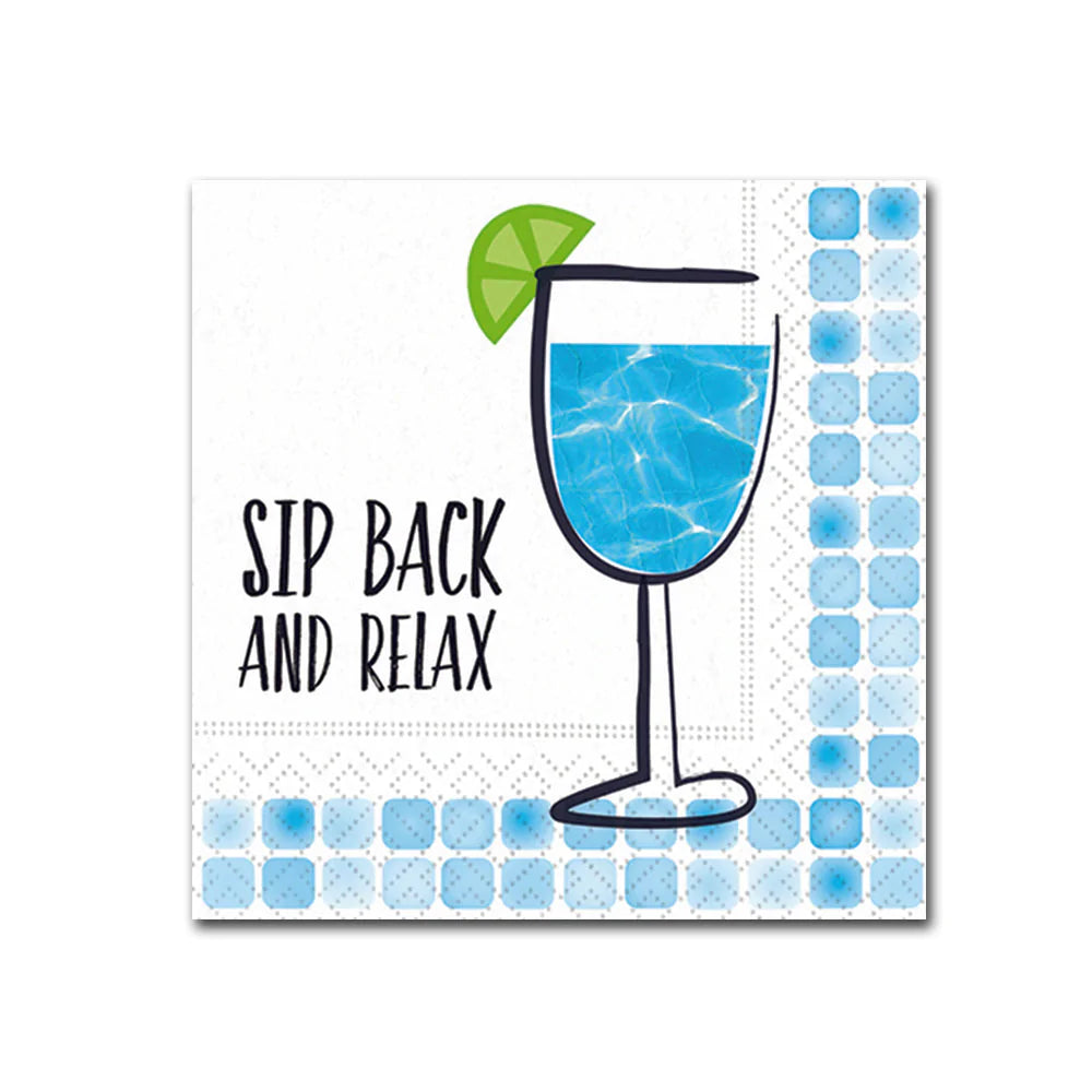 Sip Back Relax Cocktail Napkin