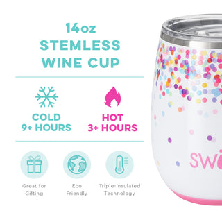 Confetti 14oz Stemless Wine Cup