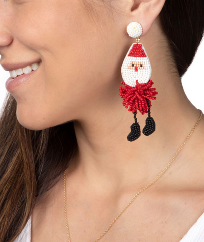 Red Santa Claus Earrings