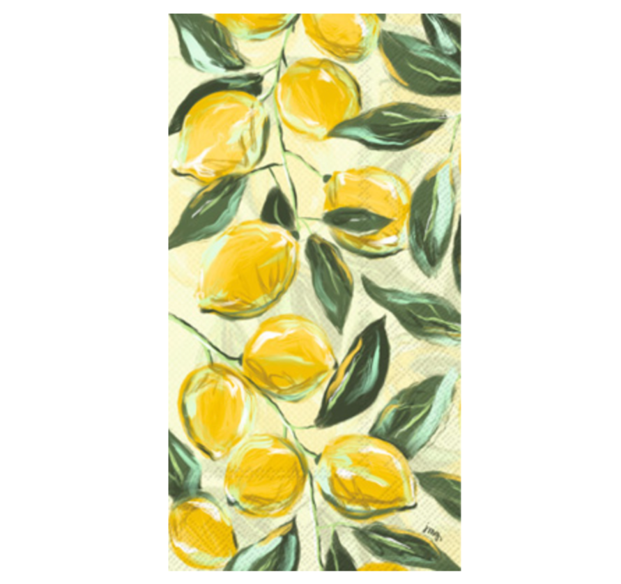 Painterly Lemons Guest Towel