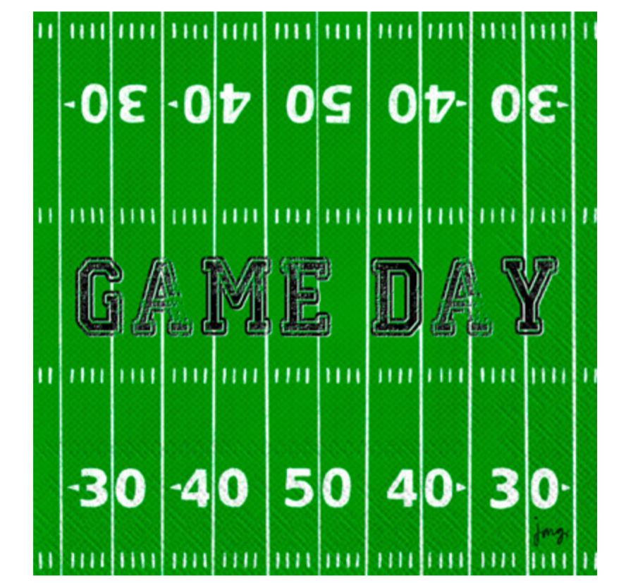 Paper Cocktail Napkin Game Day Field