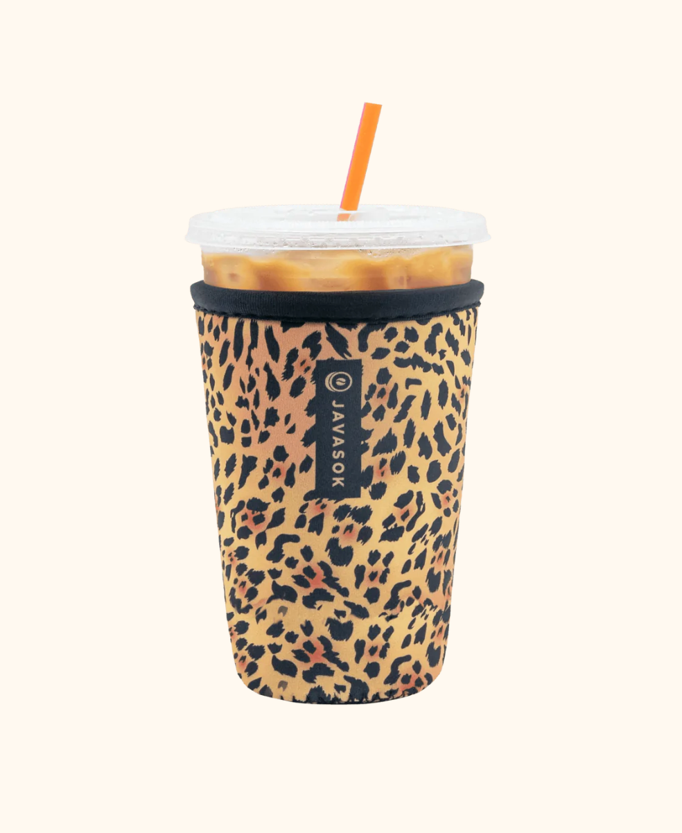 JavaSok Medium Classic Leopard Drinkware Koozie