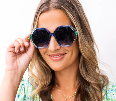 Calypso Sun Polarized Sunglasses Blue/Green
