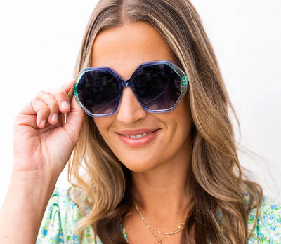 Calypso Sun Polarized Sunglasses Blue/Green