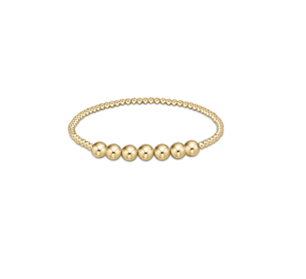 Classic Gold Beaded Bliss 3mm Bead Bracelet - Gold 6mm