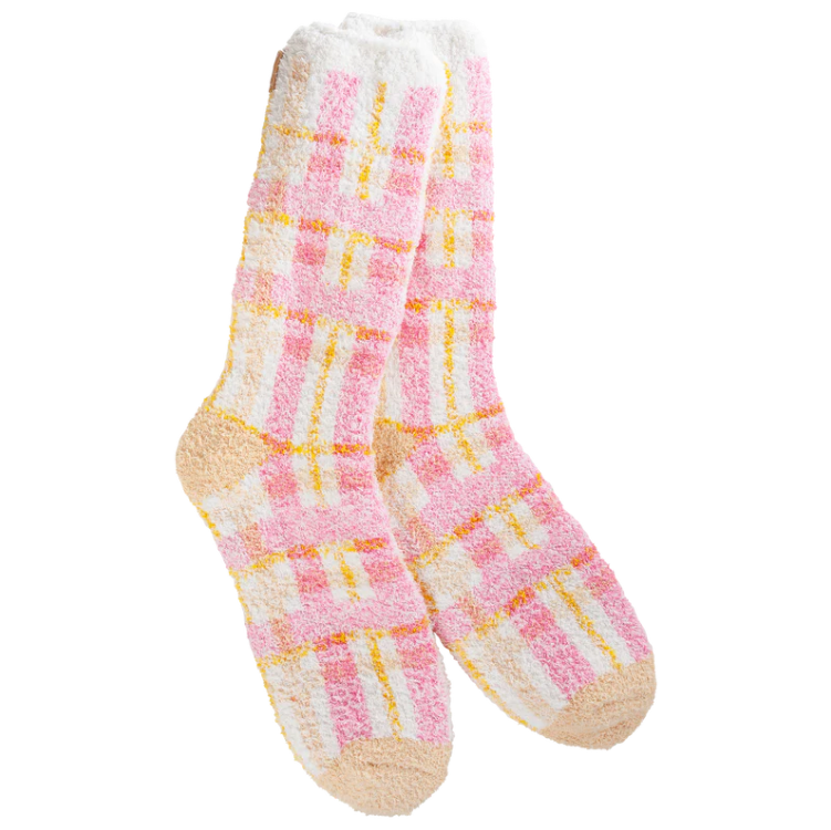 Cozy Crew OS Pink Multi Plaid
