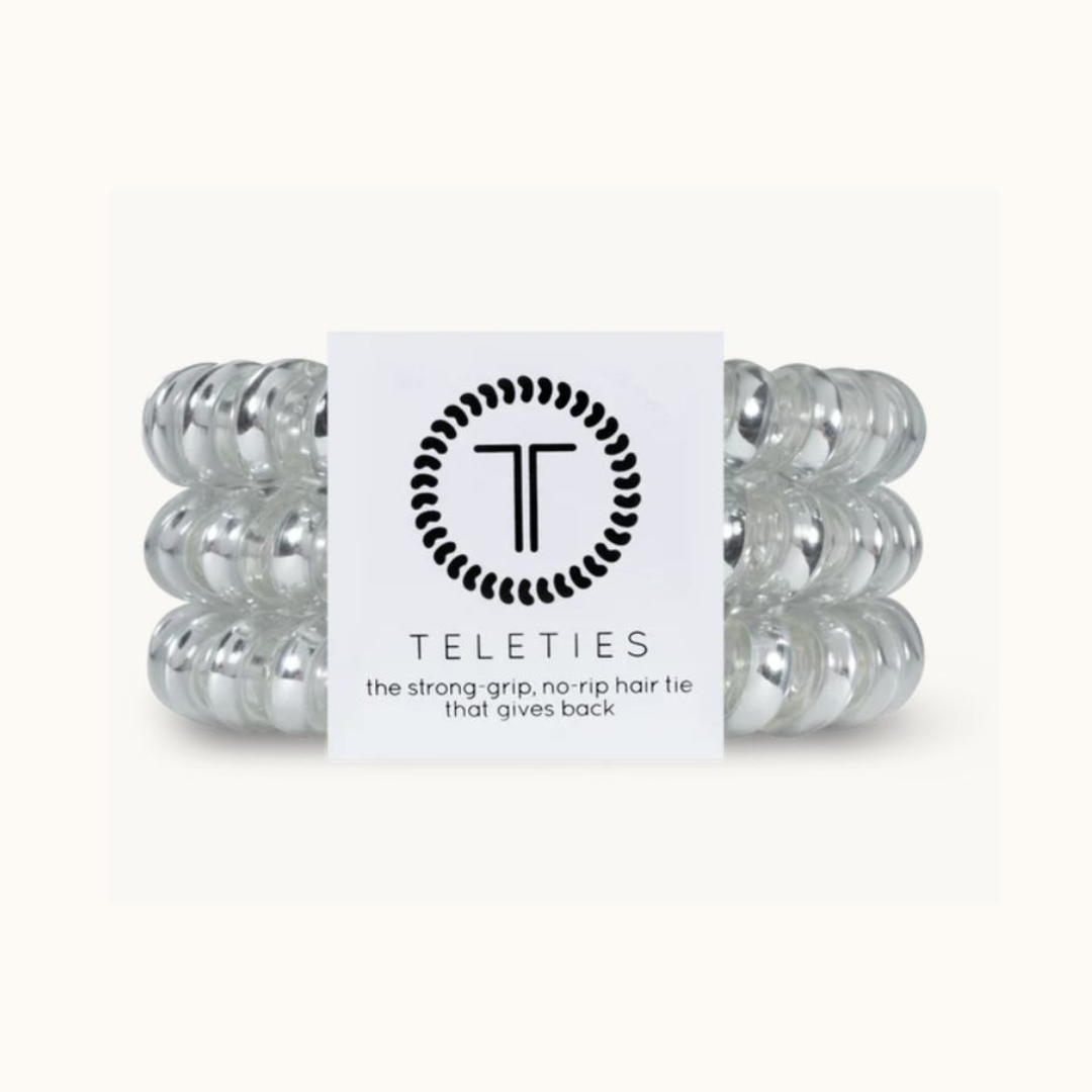 Electric Silver Large Hair Ties