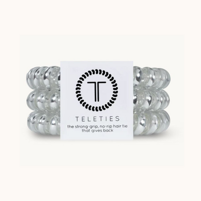Electric Silver Large Hair Ties