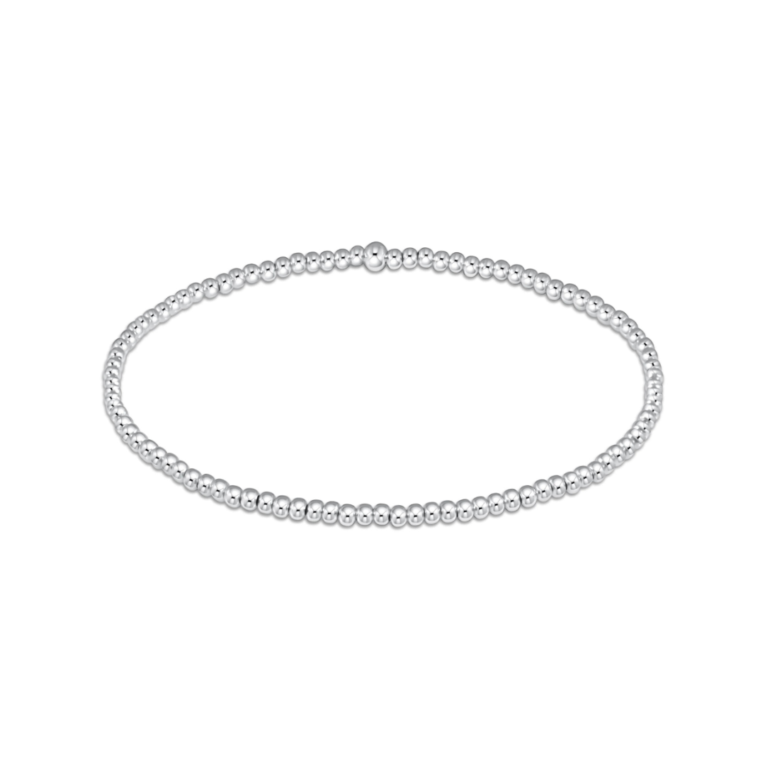 Classic Sterling Bead Bracelet 2mm