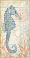 Paper Guest Towel Napkins Seahorse and Coral Guest