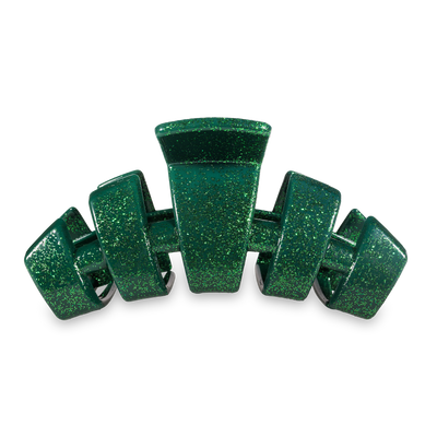 Classic Green Glitter Large Hair Clip