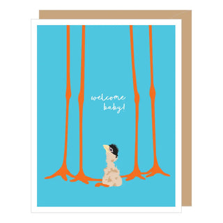 Stork Chick New Baby Card