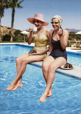 "Ladies on Diving Board" Birthday Card