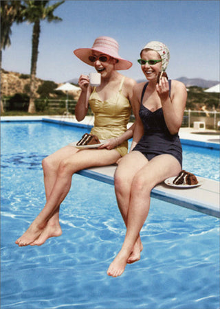 Ladies on Diving Board | Birthday Greeting Card