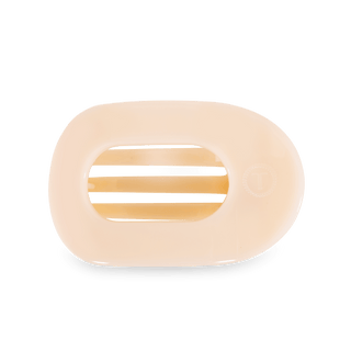 Almond Beige Medium Flat Round Clip