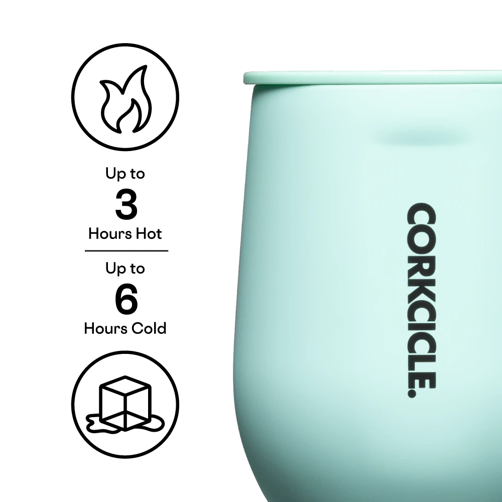 Sun-Soaked Teal Stemless Glass 12oz