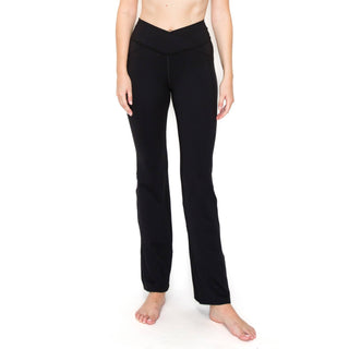 Basic Black V-Waist 31" In-Seam Flared Yoga Pants