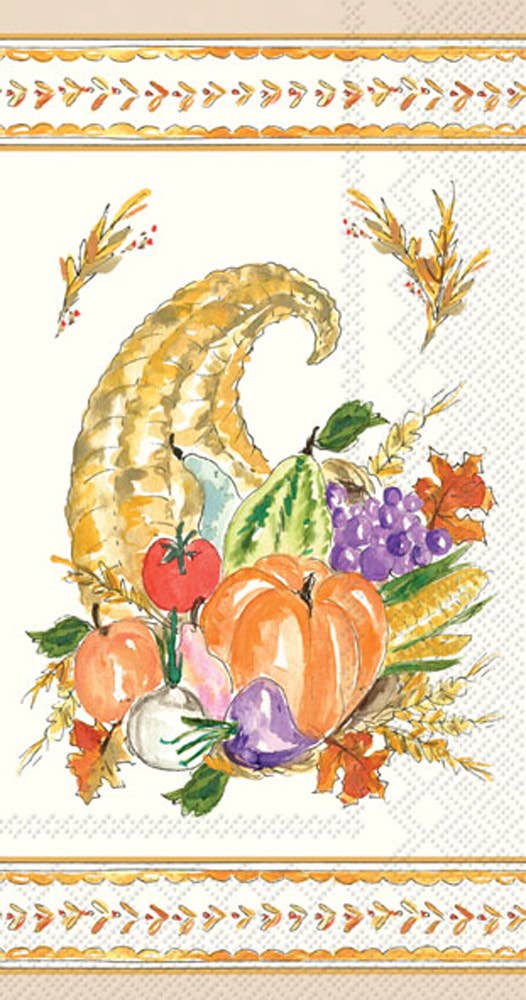 Paper Guest Towel 16 Count - Cornucopia Collection Fall