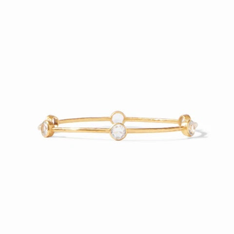 Milano Bangle Gold Cubic Zirconia - Medium
