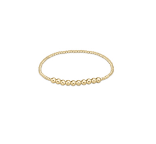 Classic Gold Beaded Bliss 2mm Bead Bracelet - Gold 4mm