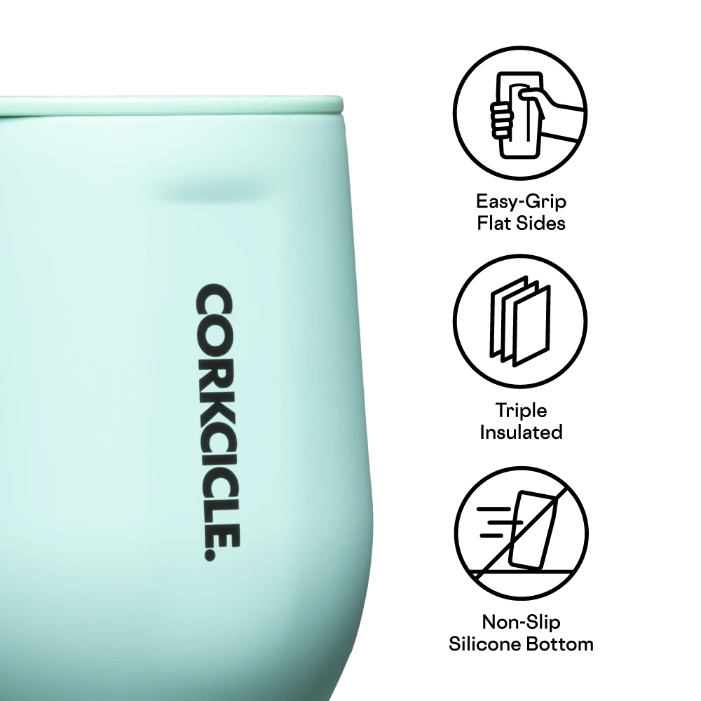 Sun-Soaked Teal Stemless Glass 12oz