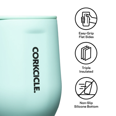 Sun-Soaked Teal Stemless Glass 12oz