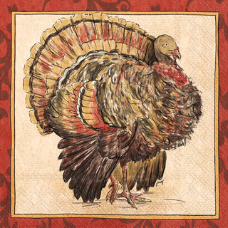 Painterly Turkey Paper Lunch napkins