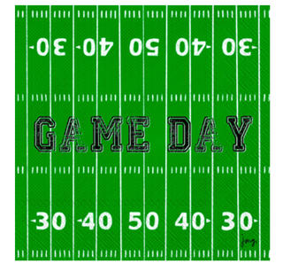 Paper Cocktail Napkin Game Day Field