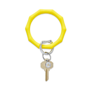 Silicone Big O® Key Ring - Yes Yellow Bamboo
