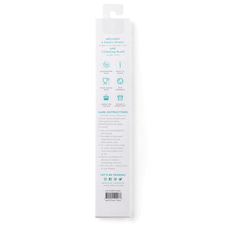 Confetti & Pink Reusable Straw Set Tall